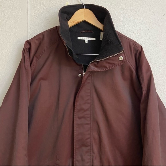 Vintage Perry Ellis Nylon Blend Hooded Jacket Brown Size XL - Picture 2 of 13